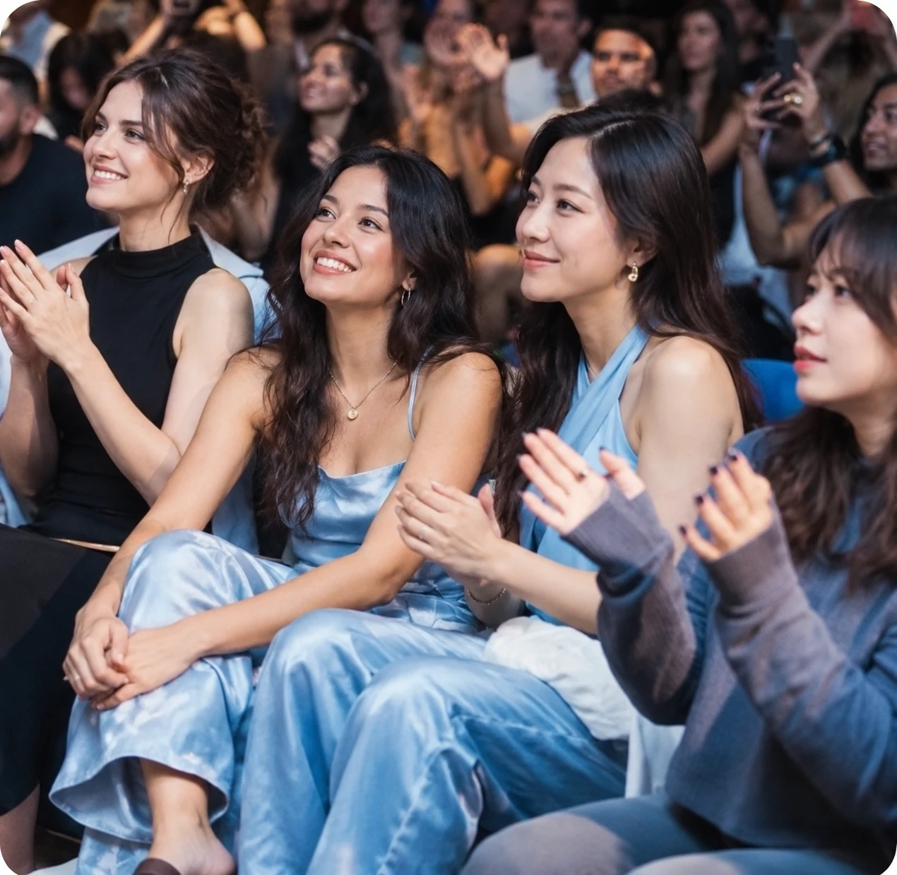 Fans sharing the excitement of a live performance
