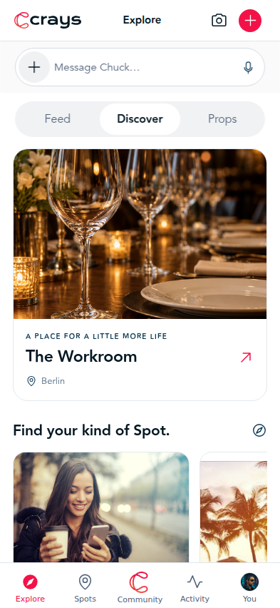 Explore and discover shared places