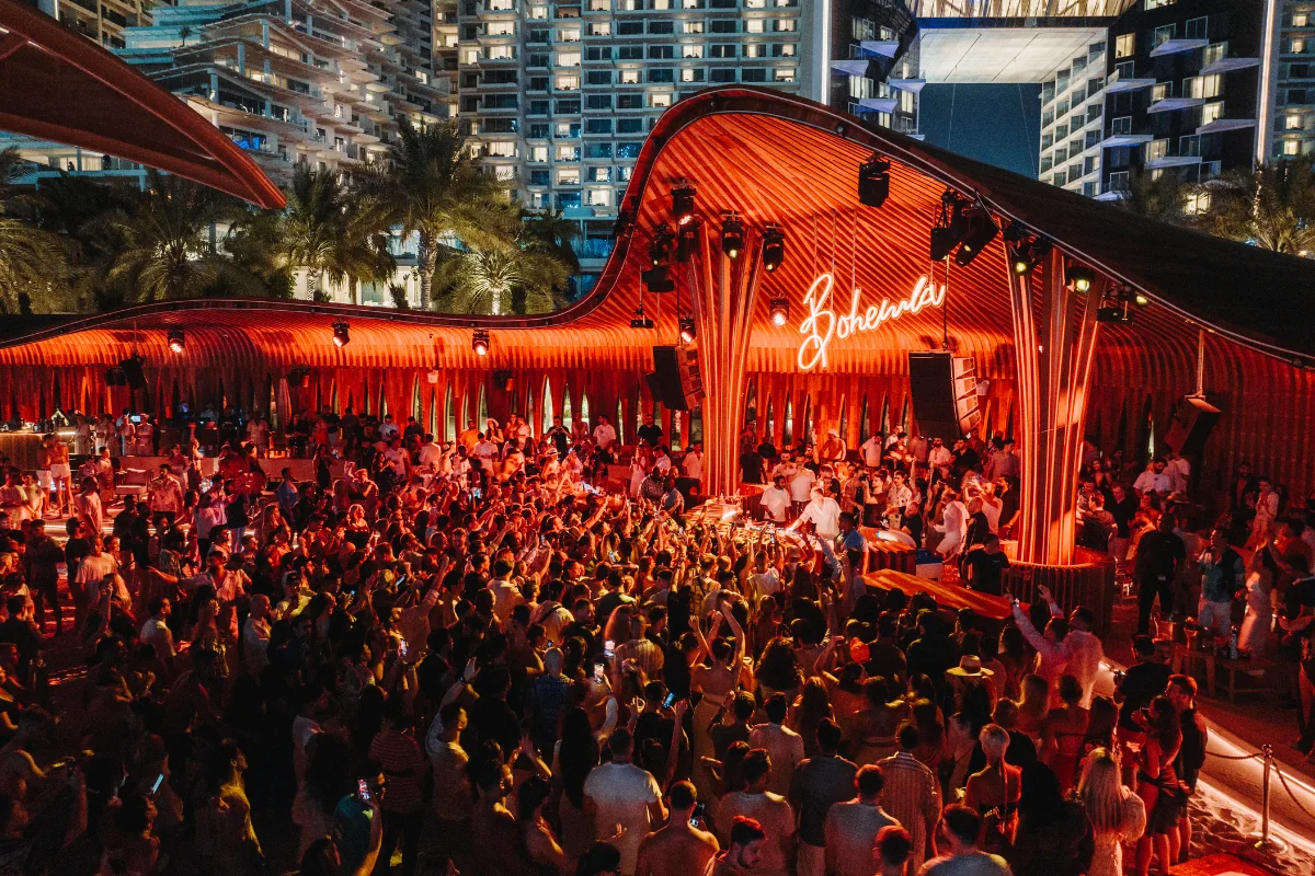 Upscale nightlife guests in a premium venue